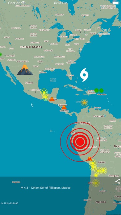 EarthQuakes Map & Volcanoes screenshot 4