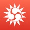 This app shows you where and when sun goes up and sun goes down on map anywhere you go