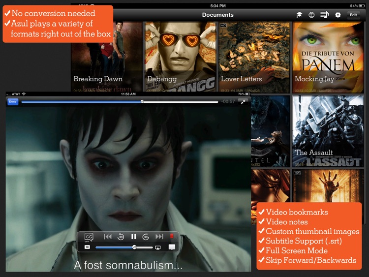 Azul - Video player for iPad