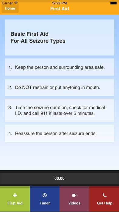 Seizure First Aide screenshot
