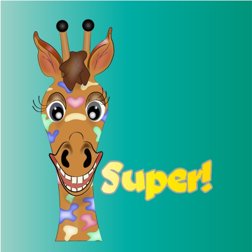 Giraffe Rainbow Text icon