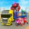 Loading & Transporter truck missions for iron city builder in Transform Robot Transport Truck