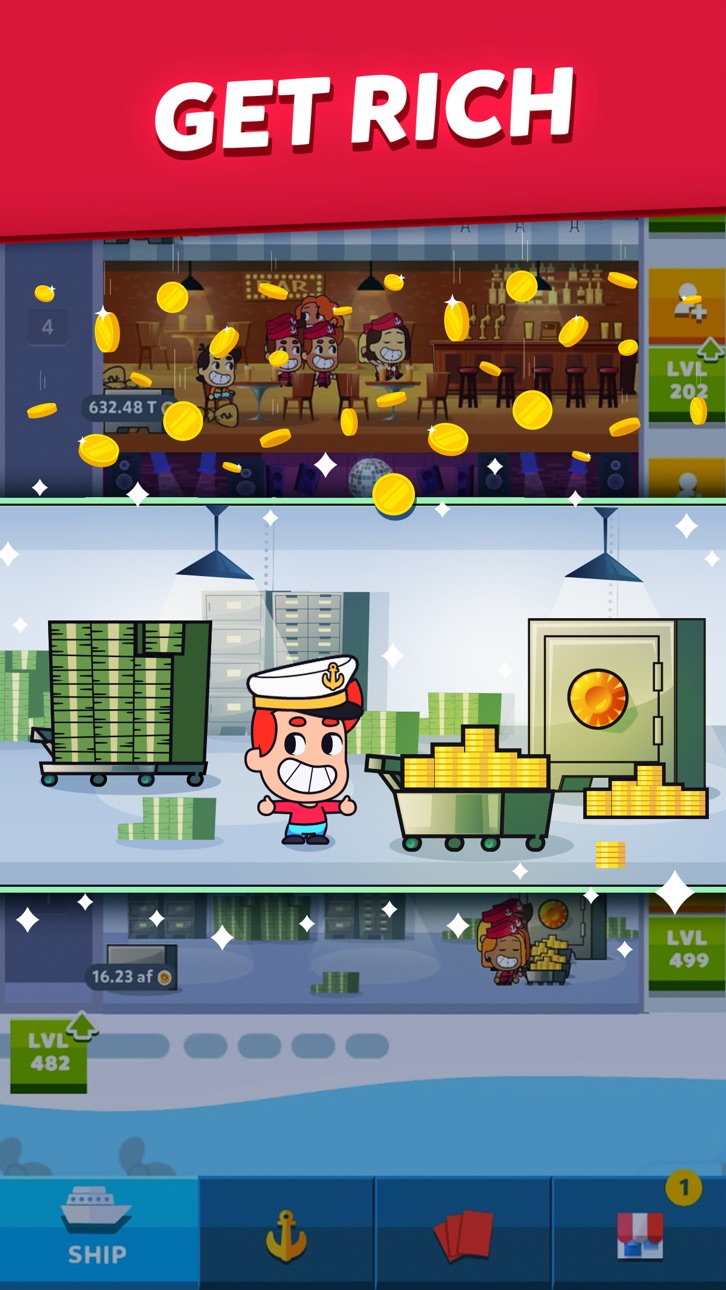 Idle Cruise Ship Hack screenshot 1 - iOS game interface