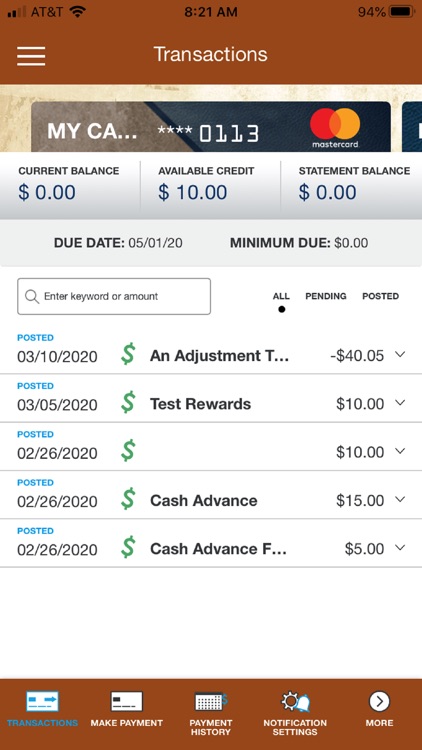 MTFCU Card