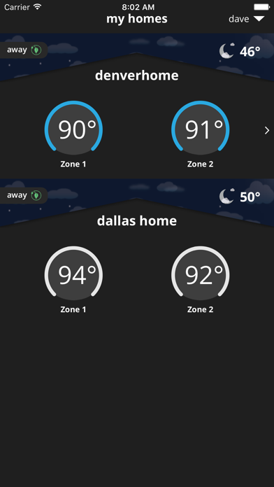 Screenshot #2 pour Comfort Sync® Thermostat