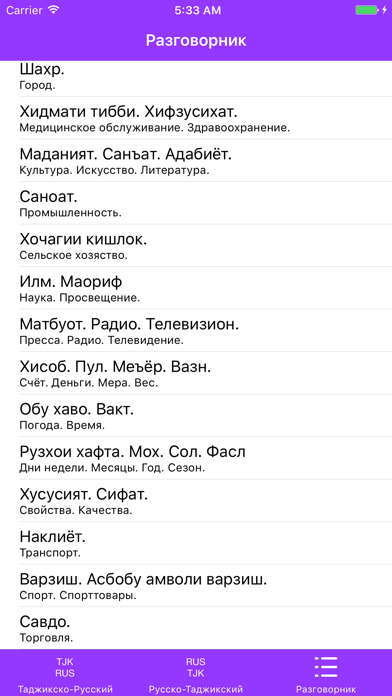 Словарь Русско-Таджикский screenshot 2