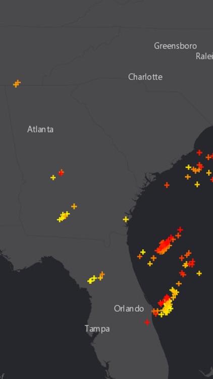 US Lightning Strikes Map