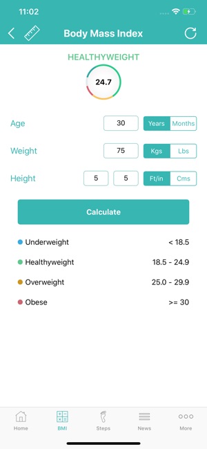 Calorie Counter - BMI, STEPS(圖4)-速報App