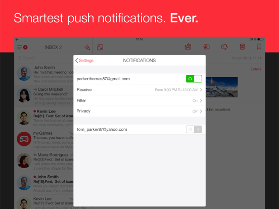 myMail – Free Email App for Hotmail, Gmail and Yahoo Mail screenshot