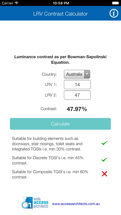 LRV Contrast Calculator