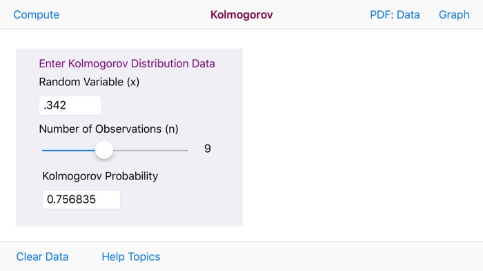 Komolgorov Distribution
