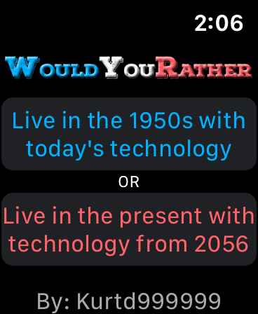 Screenshot #1 for Would You Rather?