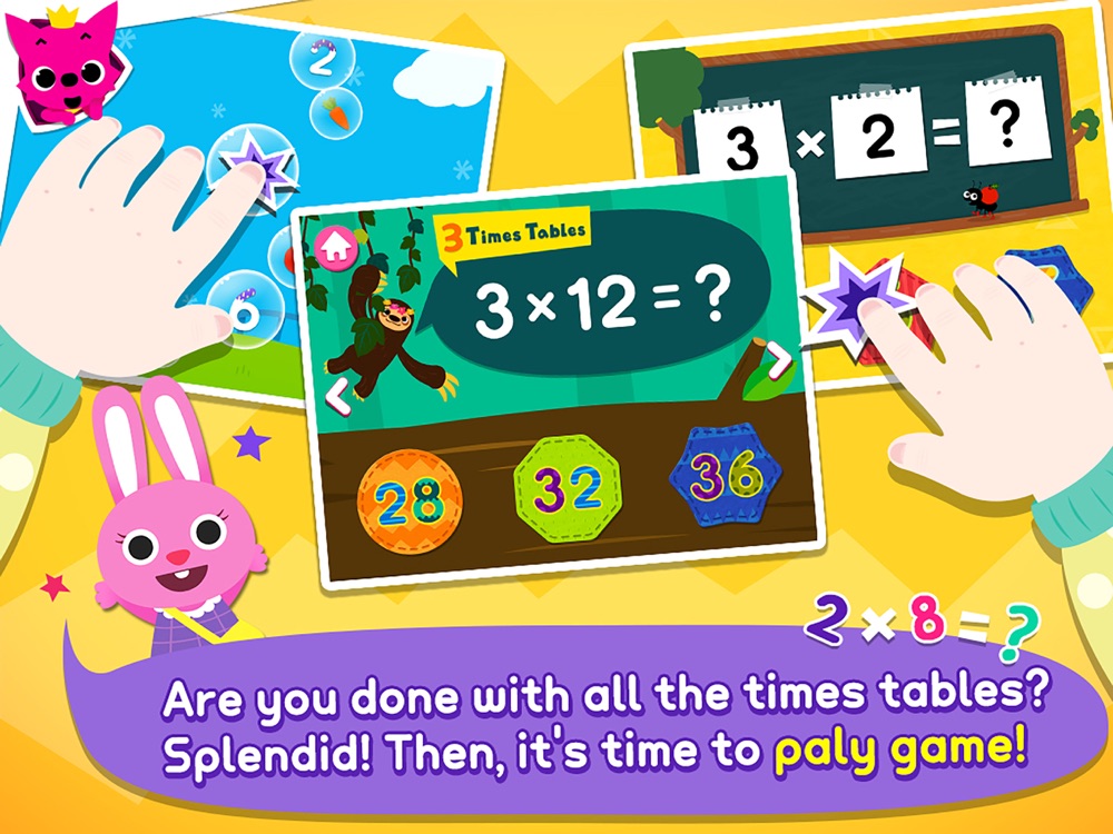 PINKFONG Fun Times Tables Free Download App for iPhone - STEPrimo.com