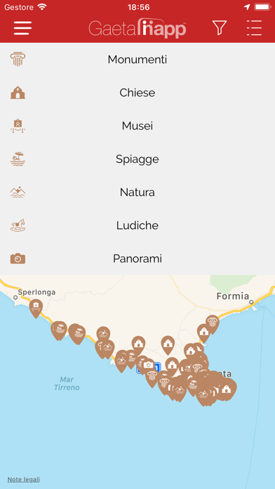 Gaeta in app screenshot 2