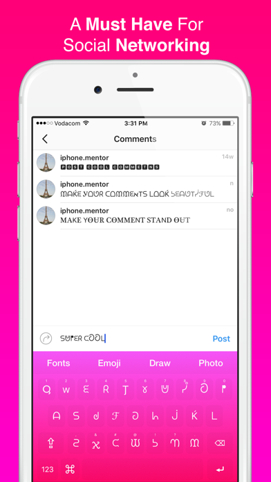New Cool Fonts Keyboard By Vyasa Ios United States Searchman - roblox fontscom