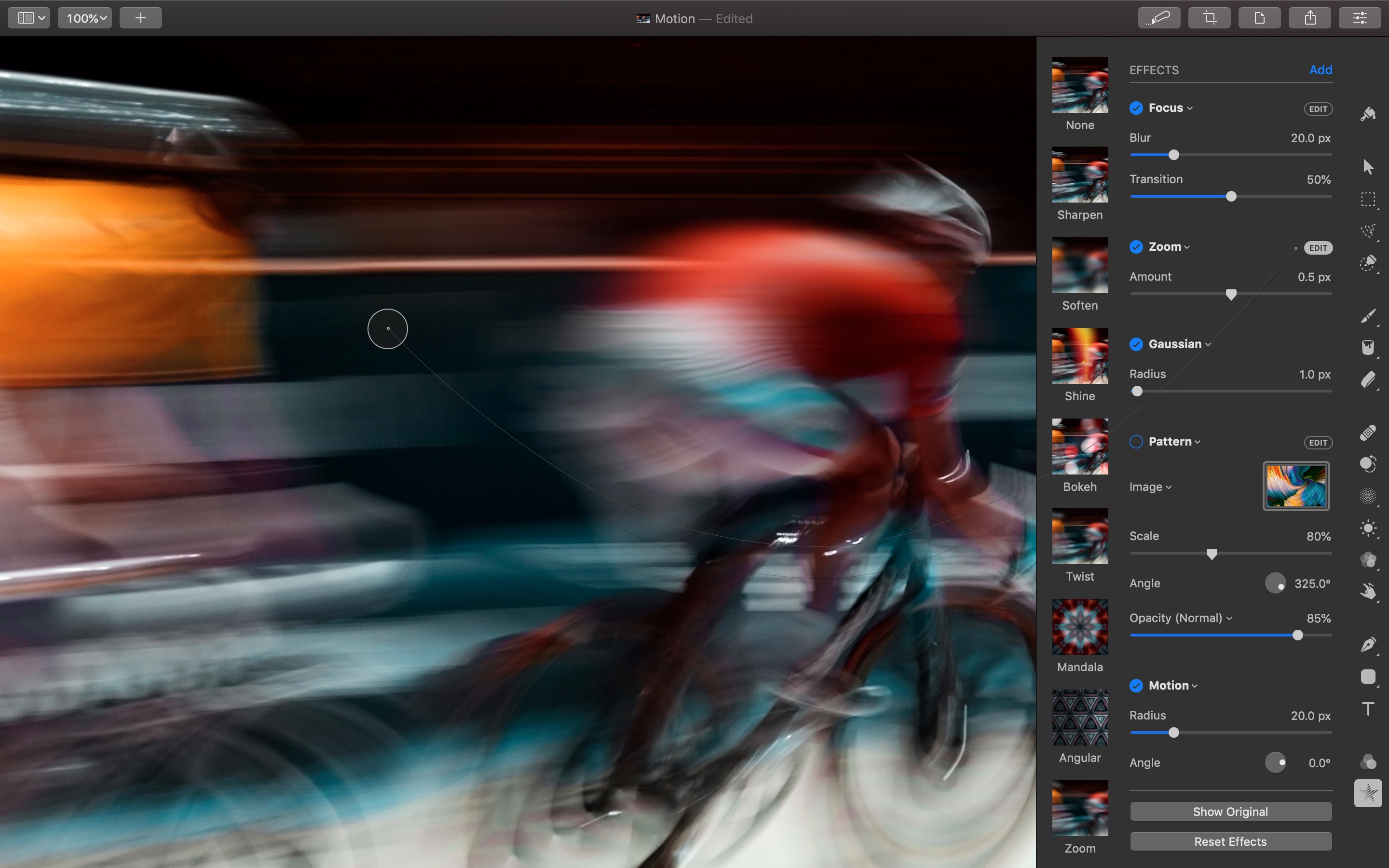 Screenshot do app Pixelmator Pro