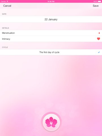 Скриншот из Menstrual Cycle Tracker