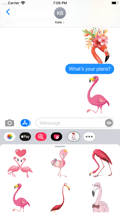 Flamingo Tropical Stickers screenshot 2