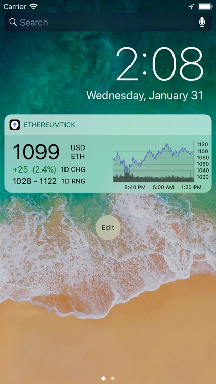 EthereumTick Ethereum Ticker