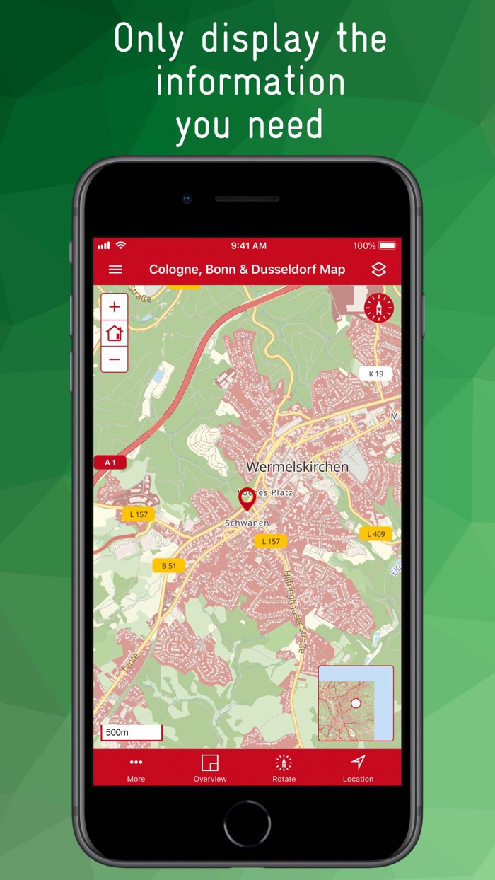 Cologne, Bonn  Dusseldorf Map