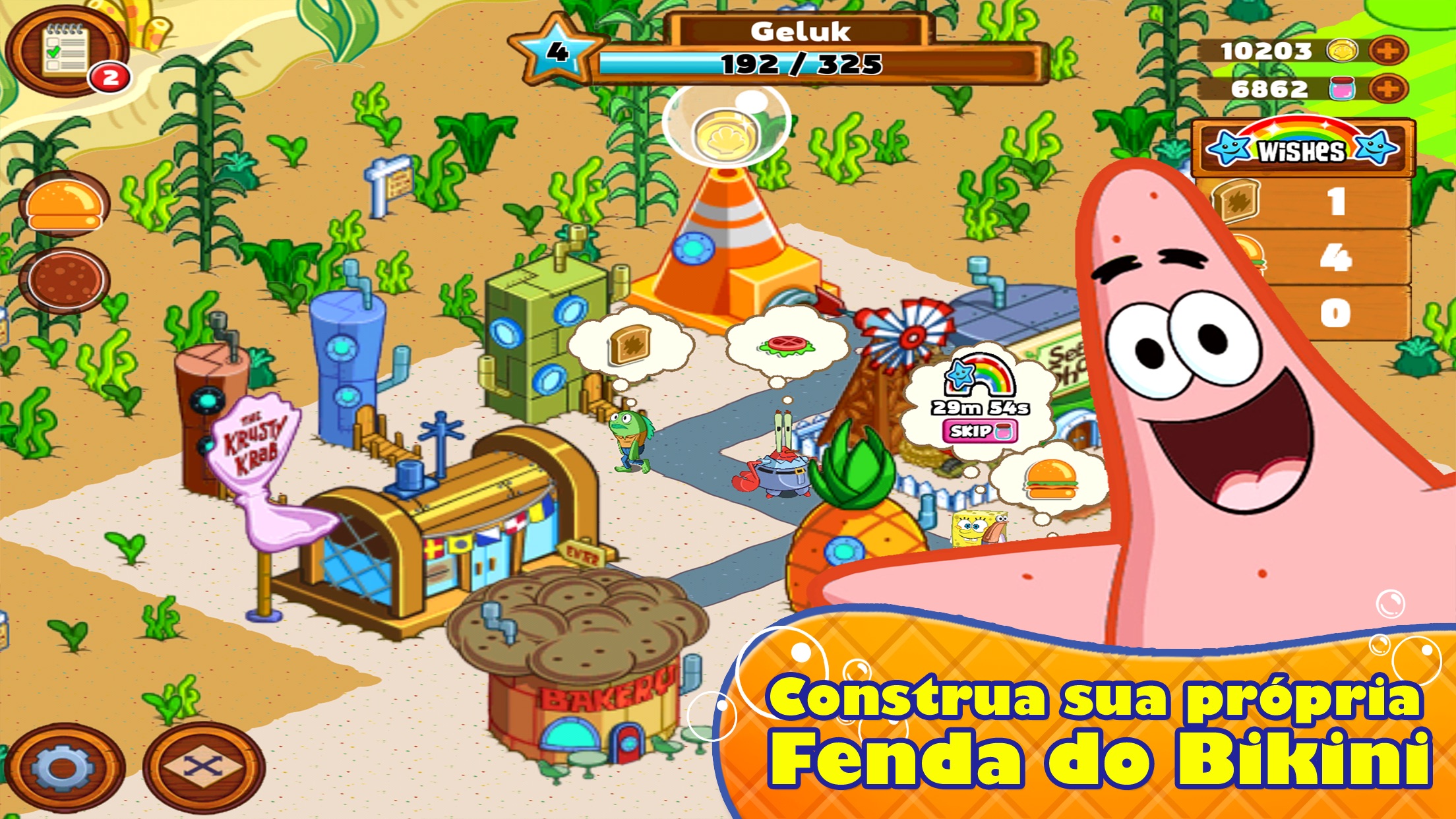 Screenshot do app Bob Esponja – Dono do Pedaço