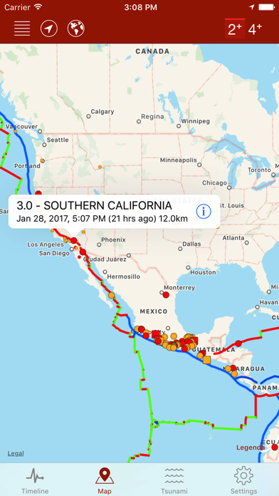 Earthquake - alerts and map Screenshot
