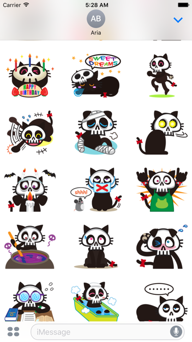 How to cancel & delete Skull Cat Halloween Sticker from iphone & ipad 2