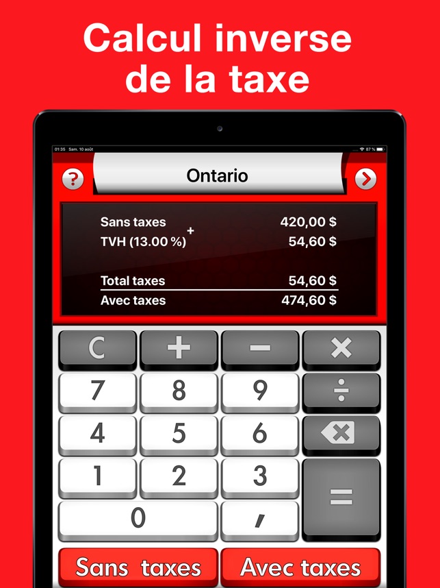 Calcul Taxes Quebec Tax Me Pro Dans L App Store