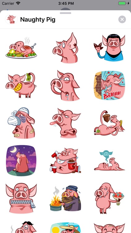 Naughty Pig Sticker Pack screenshot-1