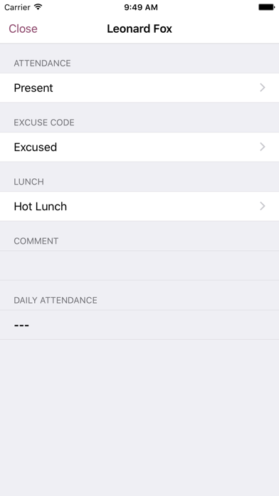 How to cancel & delete OnCourse Attendance from iphone & ipad 3