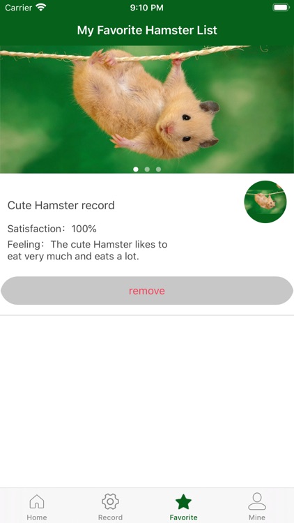 My Cute Hamster Record Tool