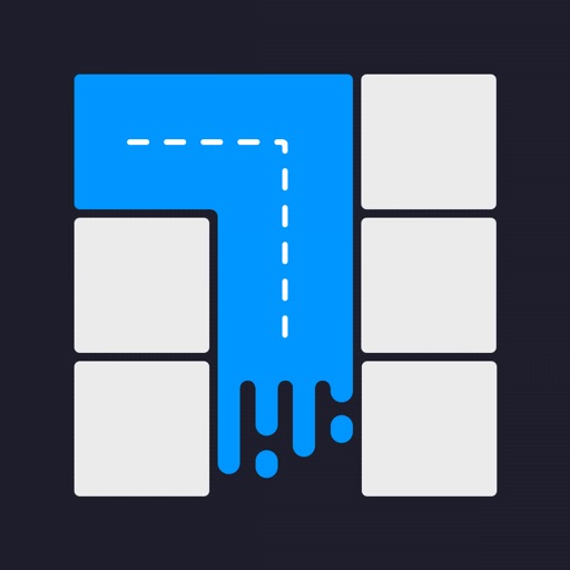 One Line Block Puzzle Icon