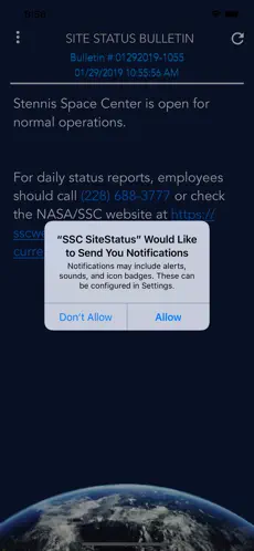 Capture 5 SSC Site Status iphone