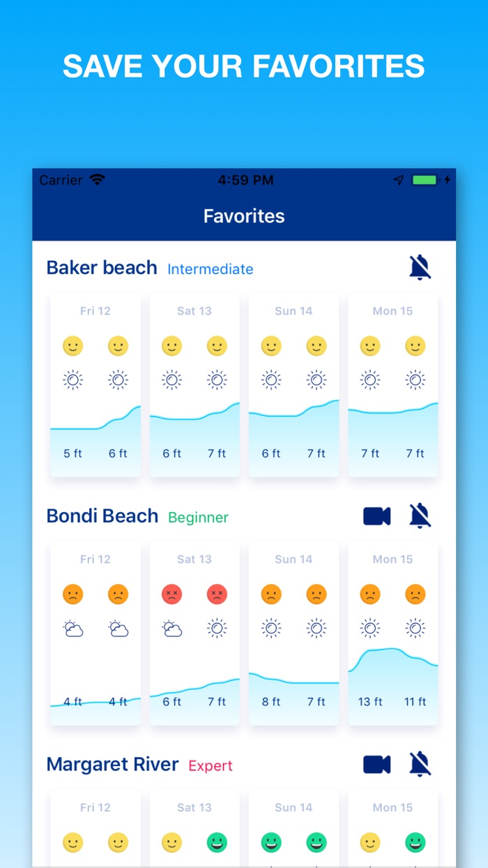 Weesurf, wave  wind forecast