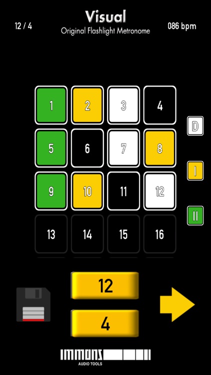 Visual optical metronome +