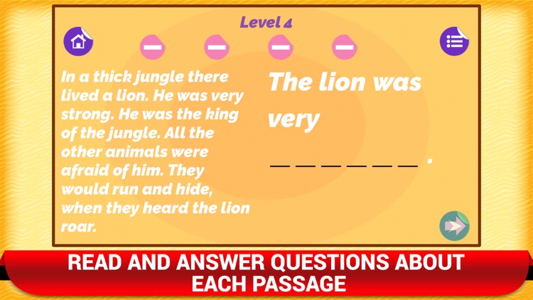 Reading Comprehension Fun Game screenshot-3