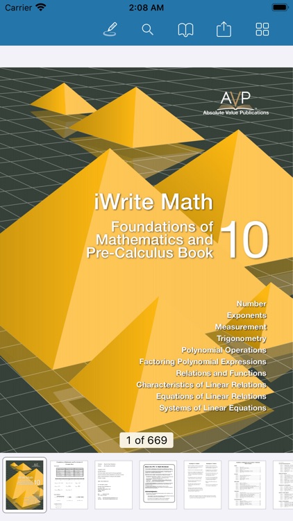 iWriteMath FPC 10 Workbook