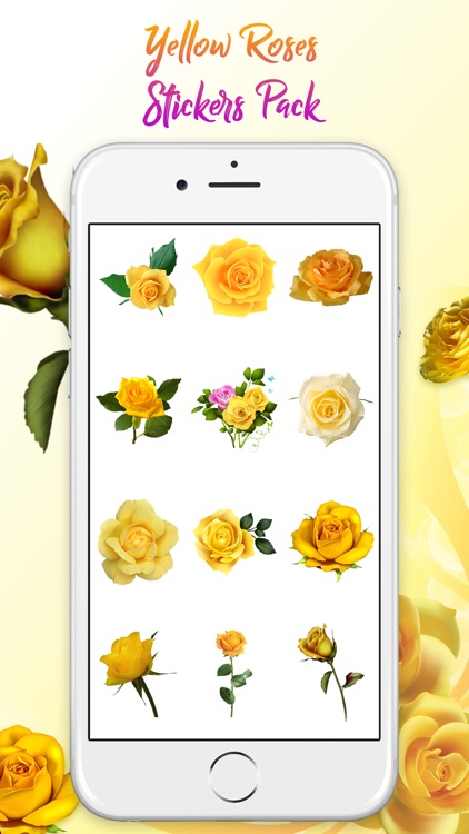 Yellow Rose Stickers