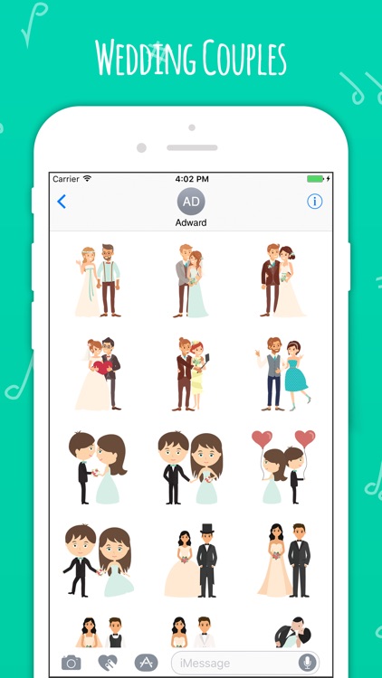 Wedding Couple Emoji's