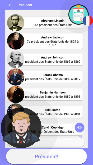 Screenshot #2 pour USAPresidents Quiz Jeu 2019