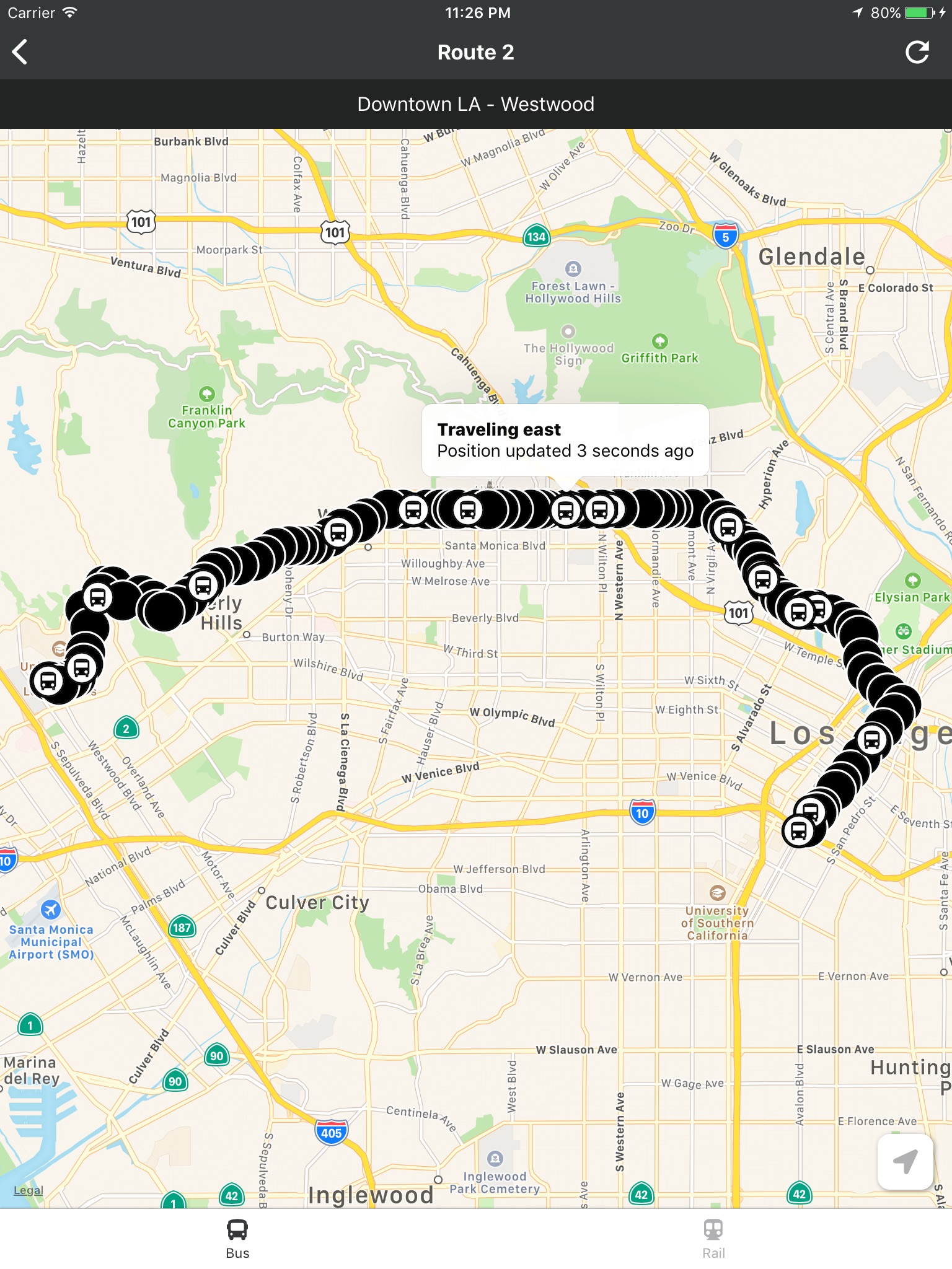 Los Angeles Transit (LA Metro) screenshot 3