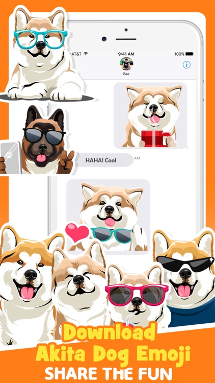 Akita Dog Cool Emojis Stickers screenshot-4