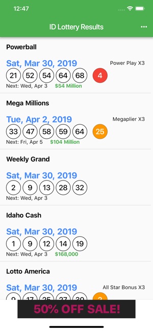 ID Lottery Results