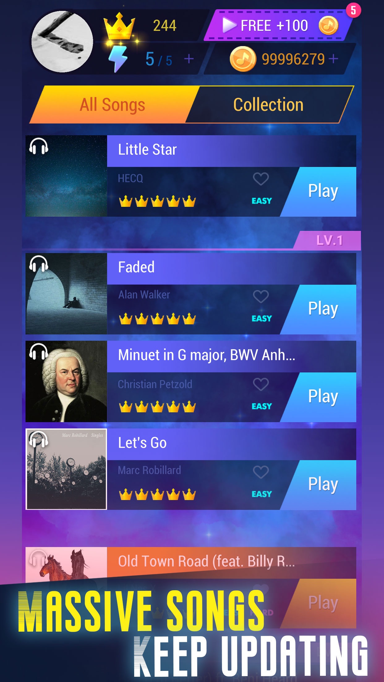 Screenshot do app Tap Music 3D
