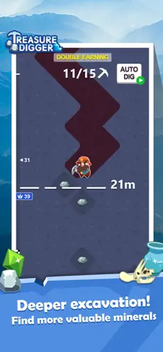 Screenshot 4 Treasure Digger:Miner! iphone