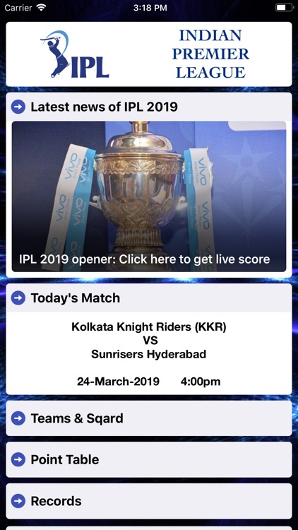 IPL 2019-Live Score Update