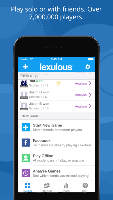 Lexulous Word Game Lite screenshot1