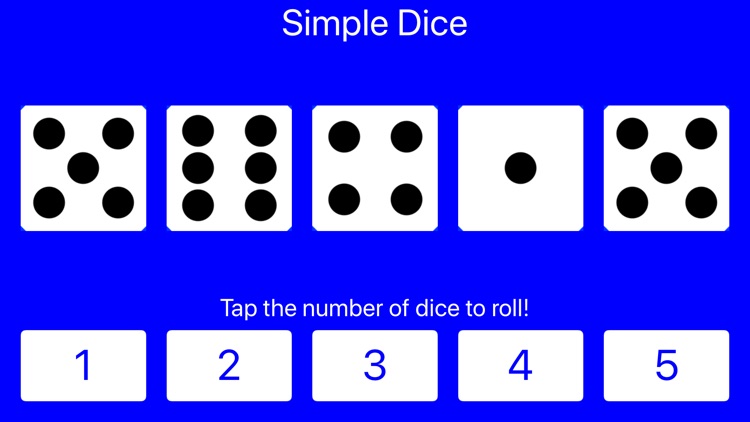 Simple Dice: Roll 1-5 Dice! screenshot-3