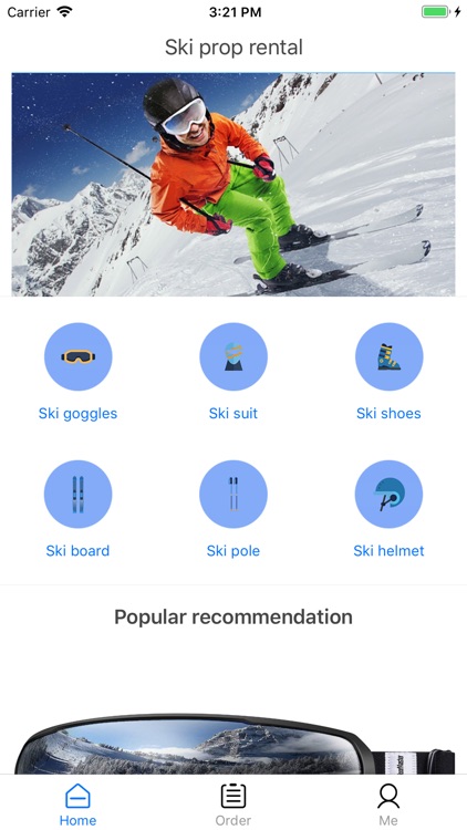 Ski prop rental