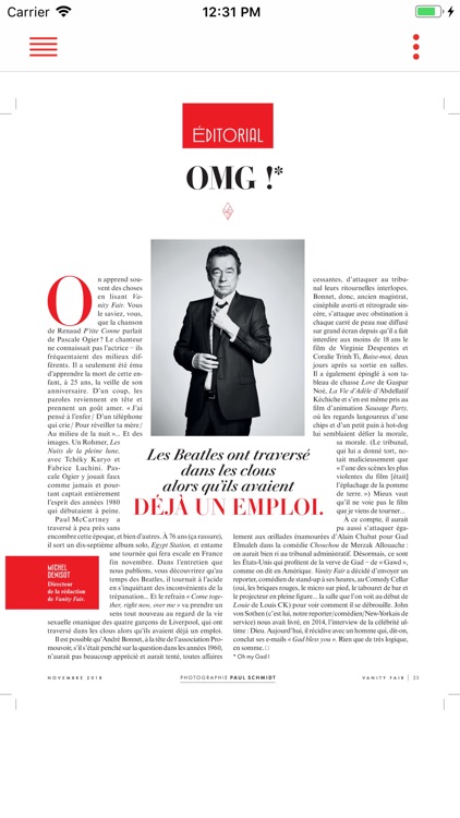 Vanity Fair Magazine France screenshot-1